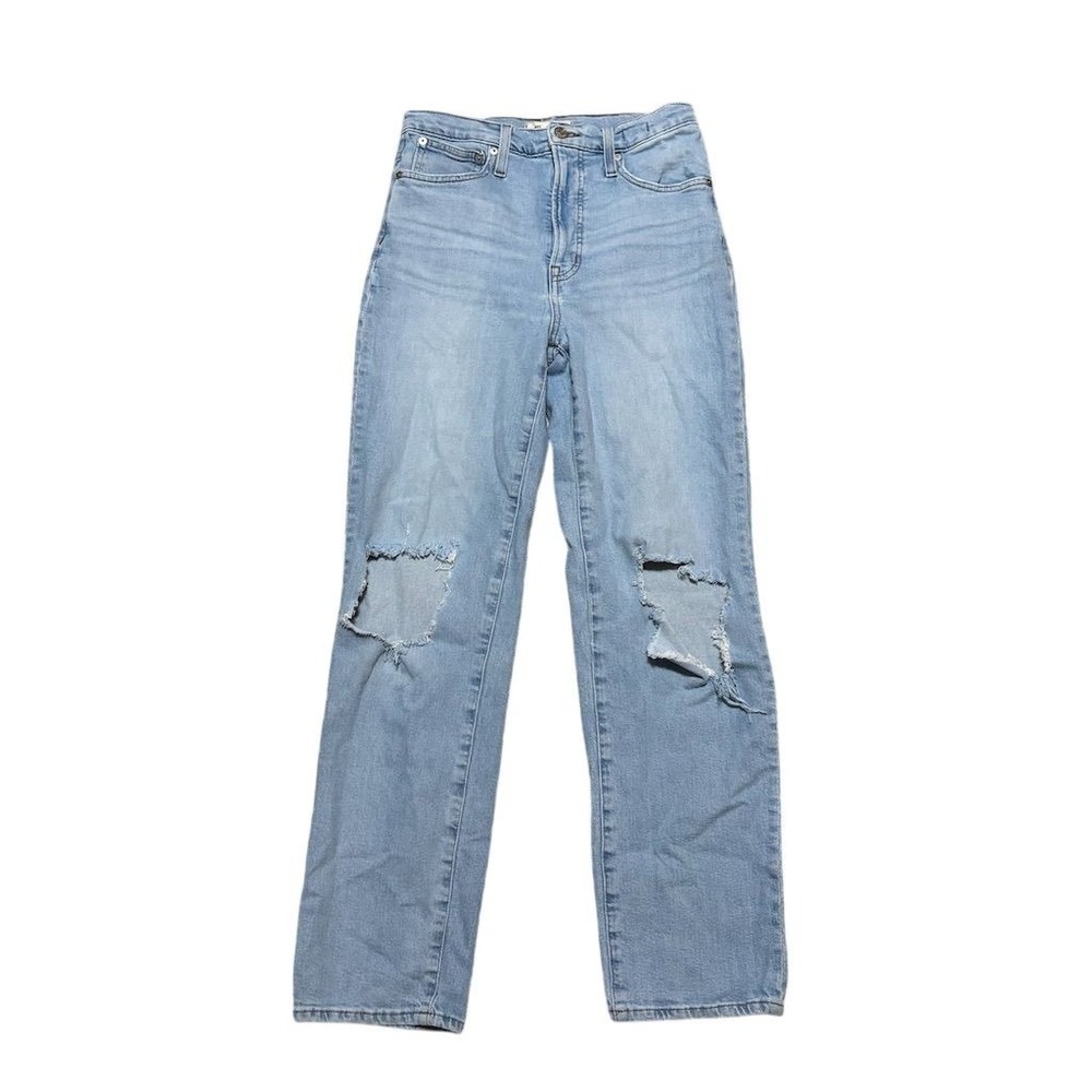 Madewell Women's the perfect vintage Straight Jeans Size 27 Light Blue‎ Denim